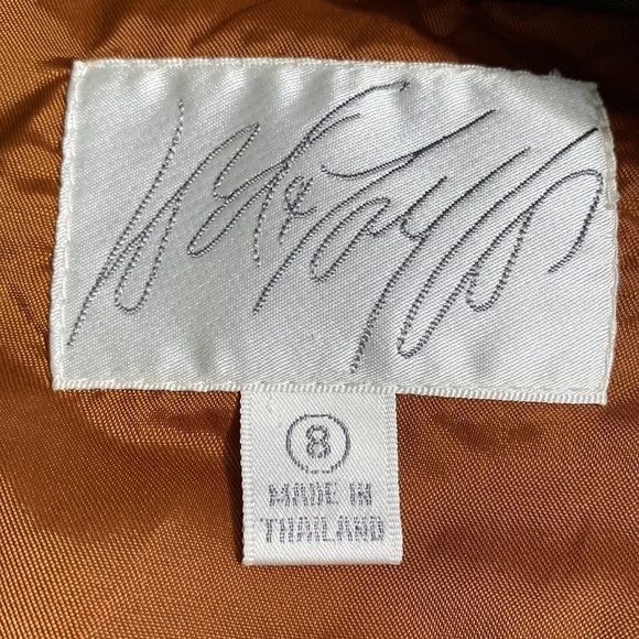 Lord & Taylor Womens Wool Blazer Dark Olive Green Relaxed Oversized Jacket 8 - Picture 9 of 11